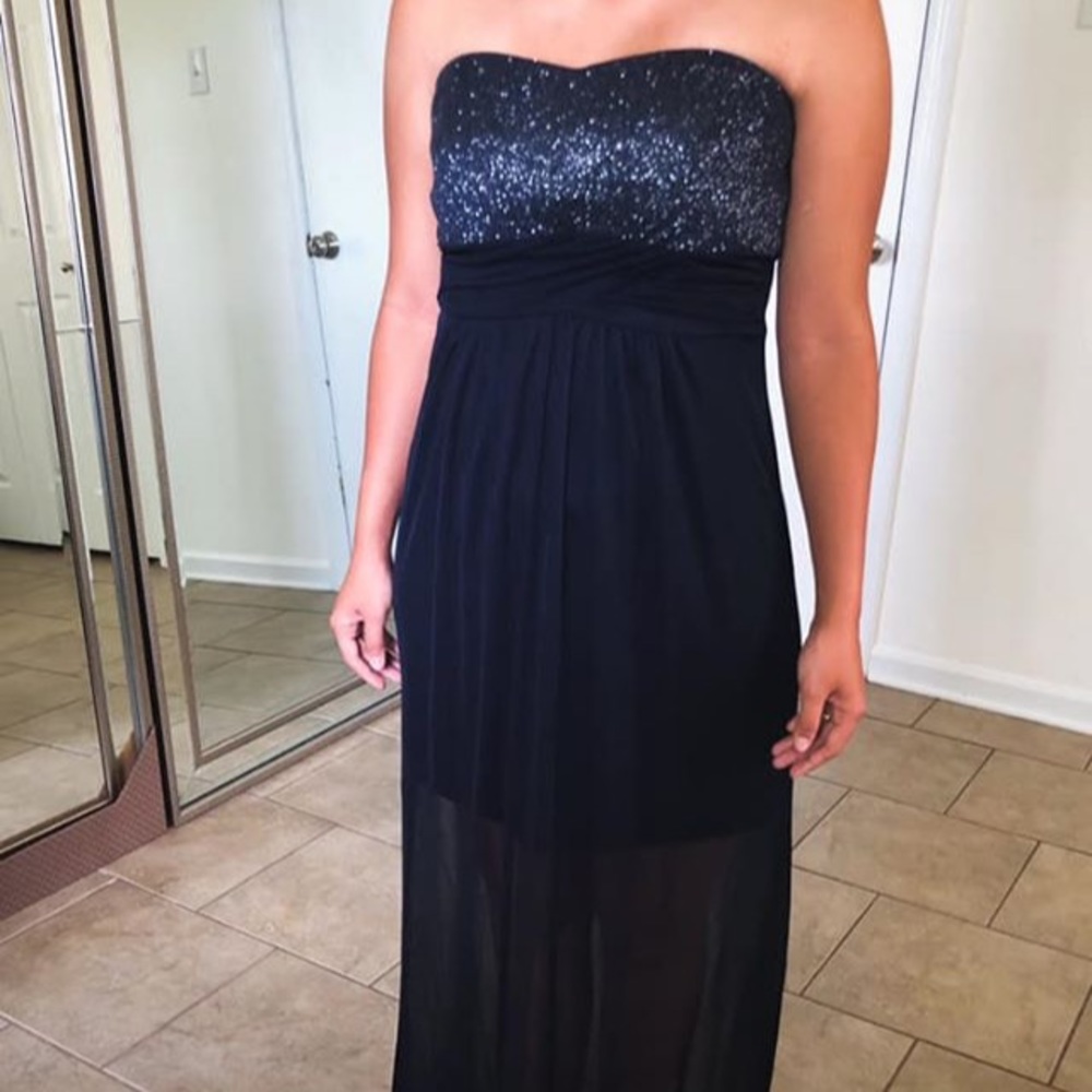 Glitter Blue Floorlength Dress